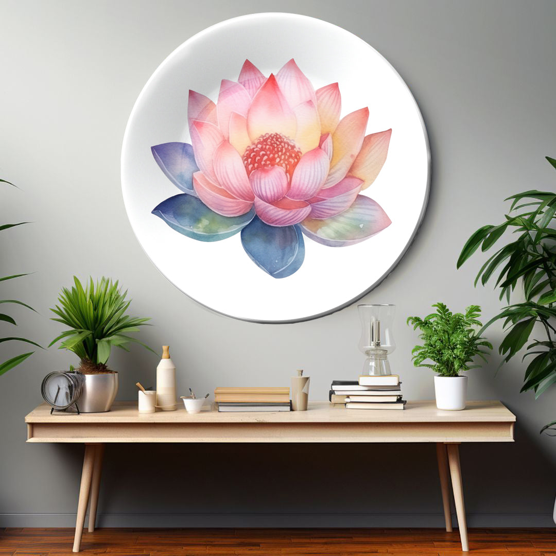 Pink Lotus Decorative Wall Plate