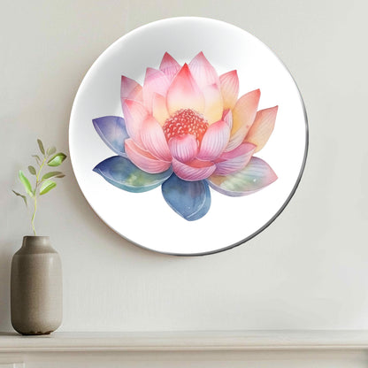 Pink Lotus Decorative Wall Plate