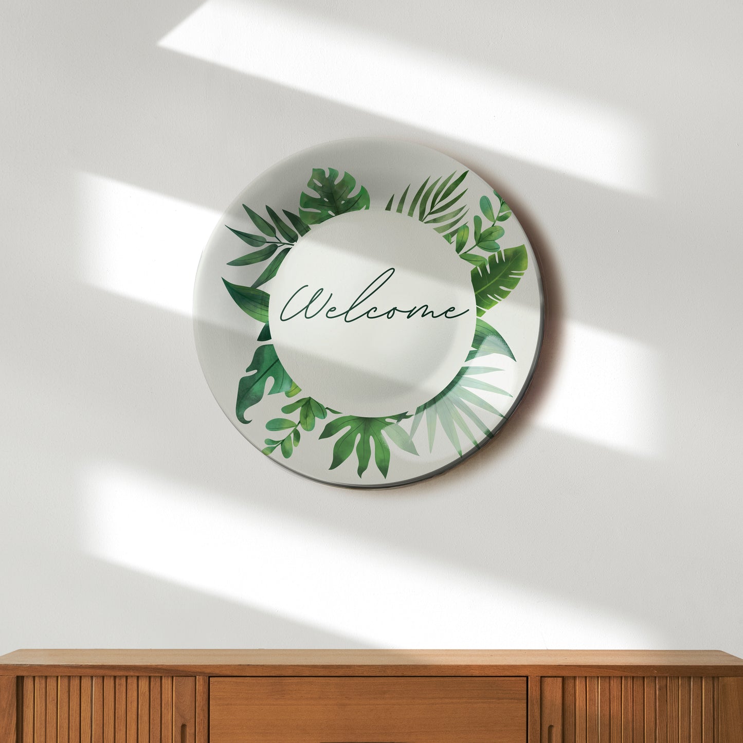 Welcome Botanical Decorative Wall Plate