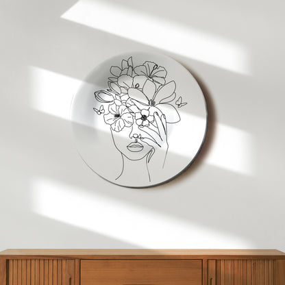 Abstract Face with Butterfly Decorative Wall Plate