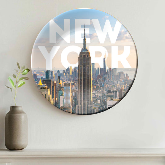 NYC Vibes Home Decor Ceramic Wall Plate