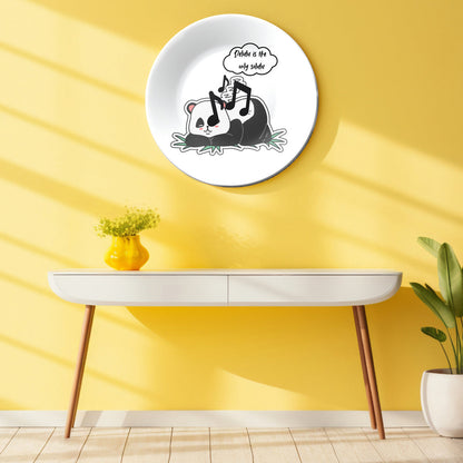 Delulu Is The Only Solulu Panda Art Wall Plate