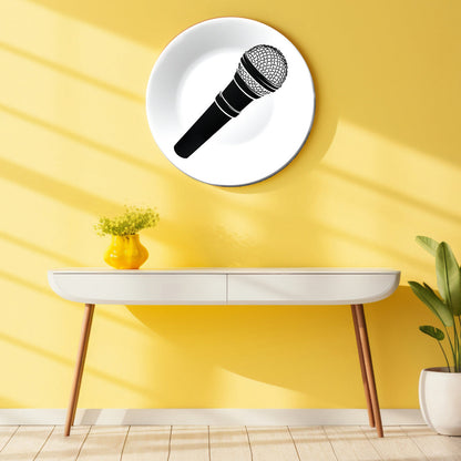 Microphone Music Lover Decorative Wall Plate