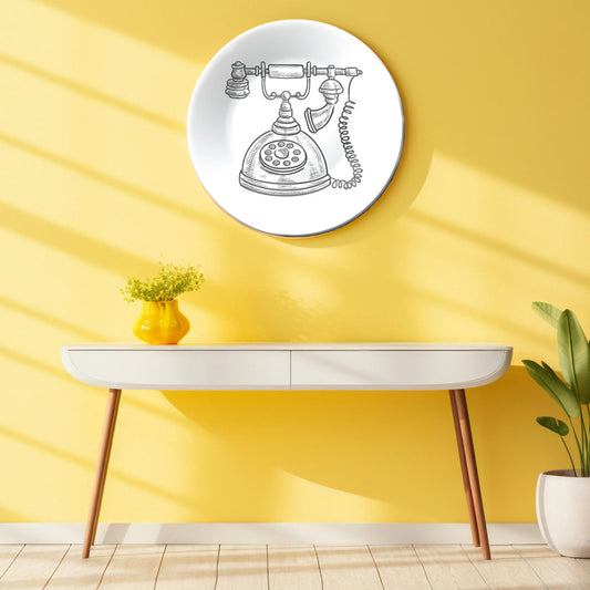 Vintage Retro Rotary Telephone Decorative Wall Plate