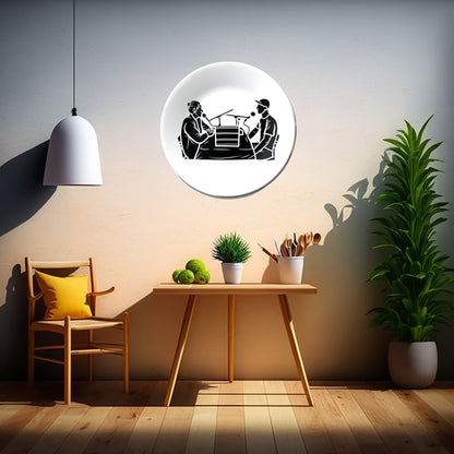 Radio Show Or Podcast Sketch Decorative Wall Plate