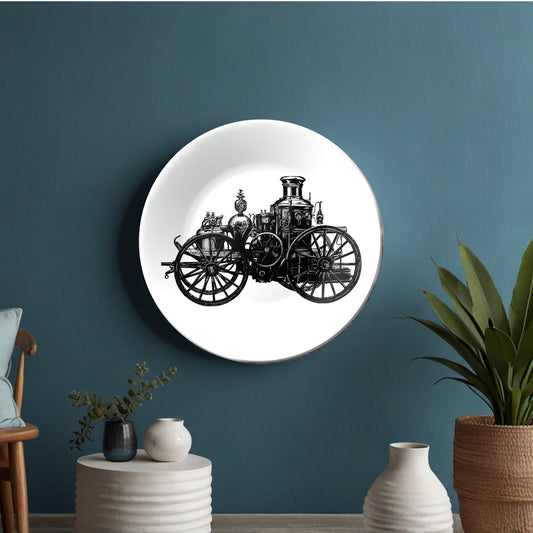 Steam Fire Engine Vinatge Home Decor Wall Plate