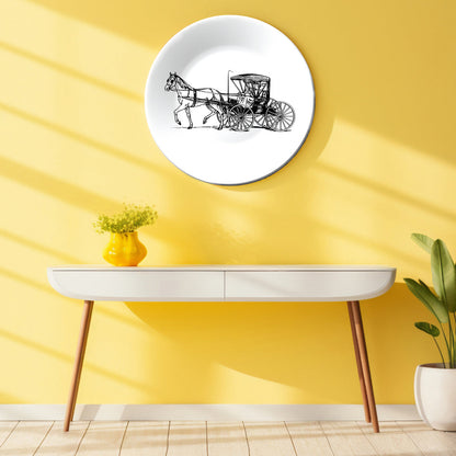 Horse Cart Vintage Art Decorative Wall Plate