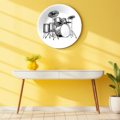 Vintage Drums Rock Music Decorative Wall Plate