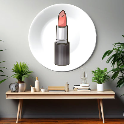 Lipstick Art For Makeup Lover Vanity Decor Ceramic Wall Plate