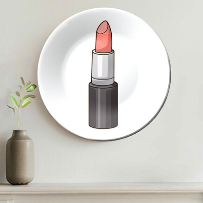 Lipstick Art For Makeup Lover Vanity Decor Ceramic Wall Plate