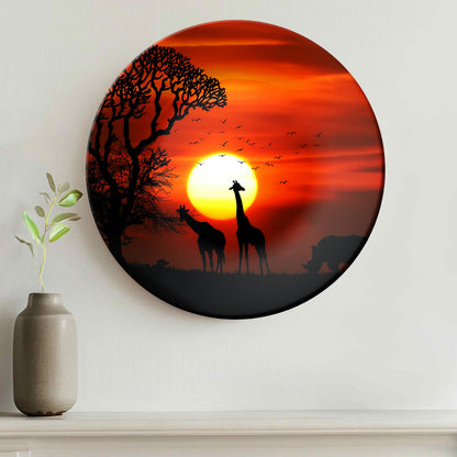 Crimson Safari Decorative Ceramic Wall Plate