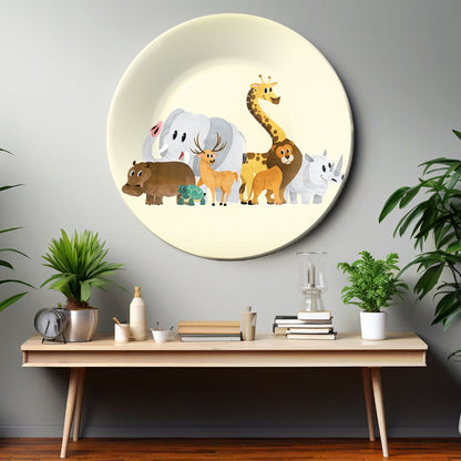 Jungle Wanderers Decorative Ceramic Wall Plate