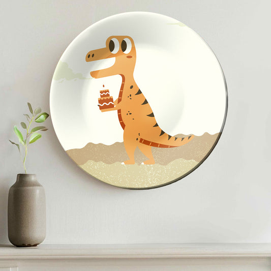 Dino Dreams Decorative Ceramic Wall Plate