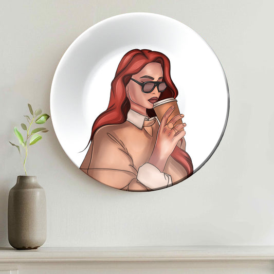 Coffee Moments Decorative Ceramic Wall Plate