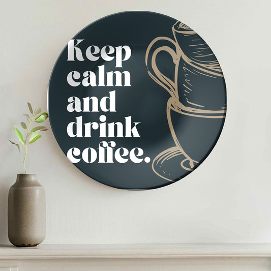 Coffee Calm Decorative Ceramic Wall Plate
