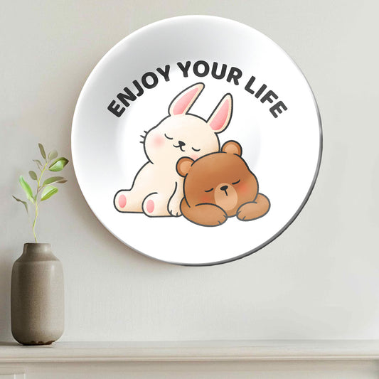 Happy Tails Decorative Ceramic Wall Plate