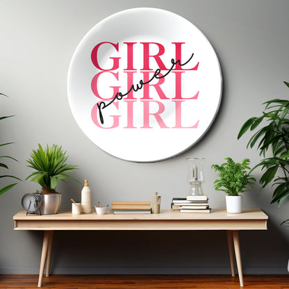 Girls Power Home Decor Ceramic Wall Plate