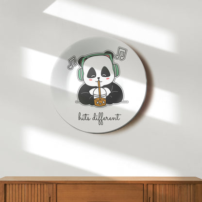 Groovin' Panda Home Decor Ceramic Wall Plate