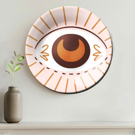 Boho Eye Home Decor Ceramic Wall Plate