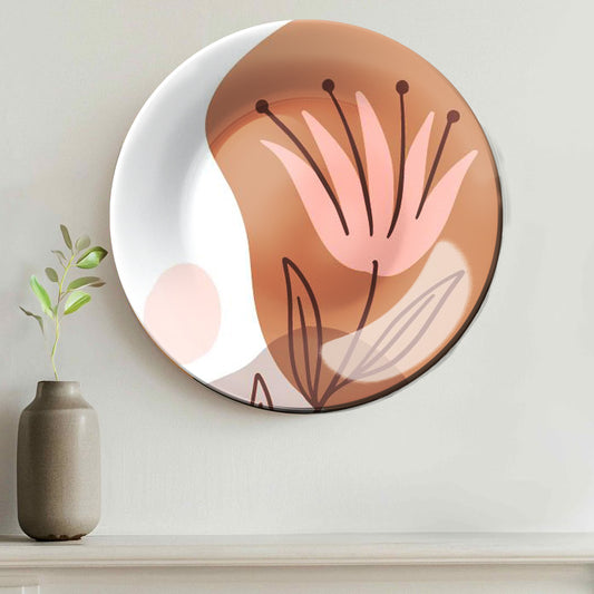 Petal Vibes Home Decor Ceramic Wall Plate