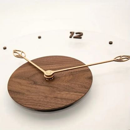 Acrylic Wooden Sleek Modern Wall Clock