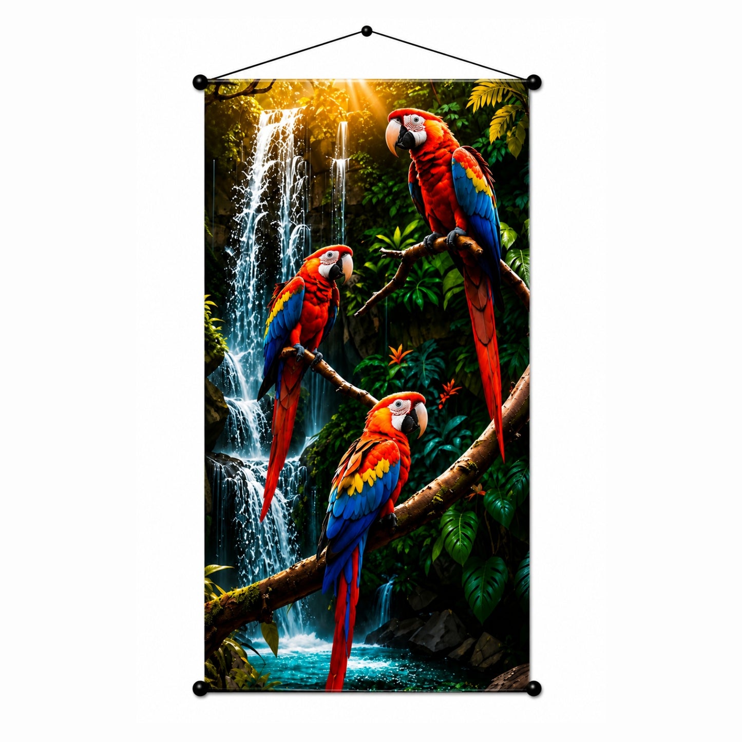 Nature Inspired Macaw Parrot Wall Hanging Tapestry