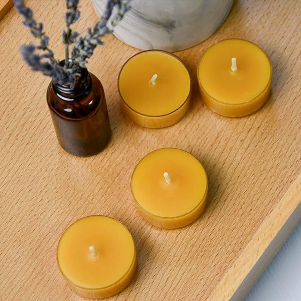 Set of 12, 100% Soy Wax Handcrafted Large Tealight Candles