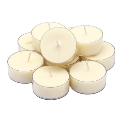 Set of 12, 100% Soy Wax Handcrafted Large Tealight Candles