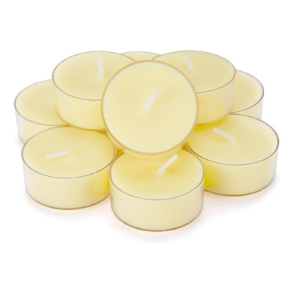 Set of 12, 100% Soy Wax Handcrafted Large Tealight Candles