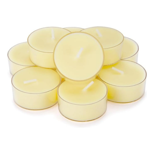 Set of 12, 100% Soy Wax Handcrafted Large Tealight Candles