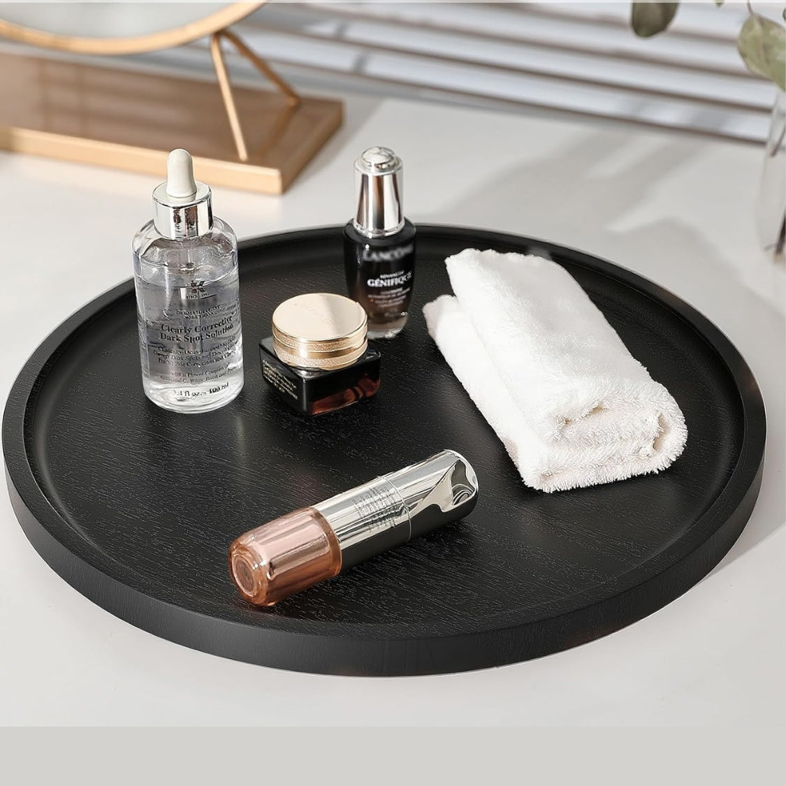 Round Wooden Serving Tray 11 inches