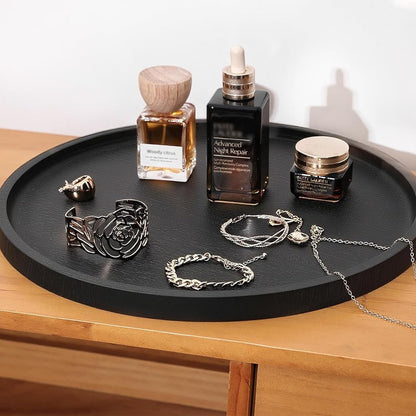 Round Wooden Serving Tray 11 inches