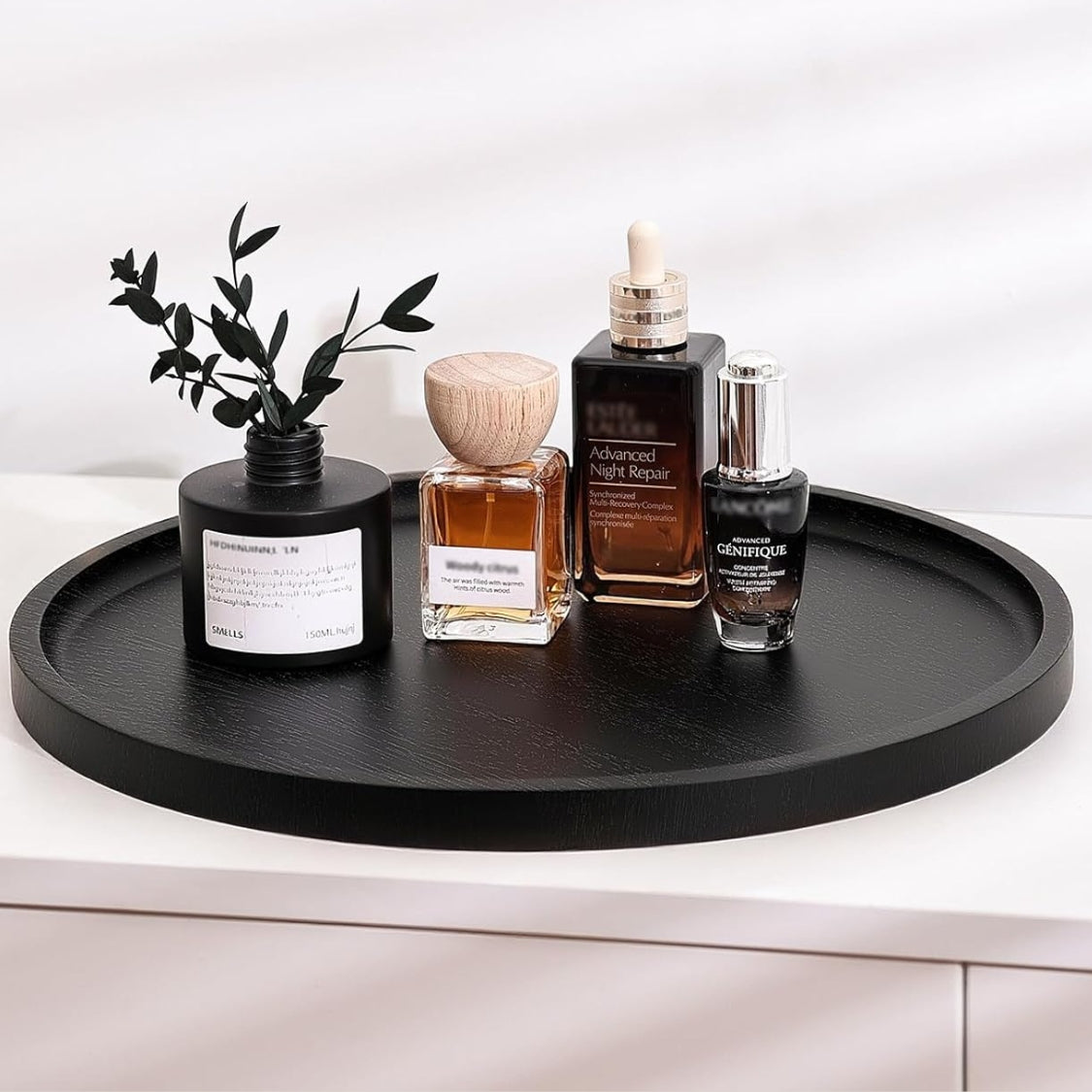 Round Wooden Serving Tray 11 inches