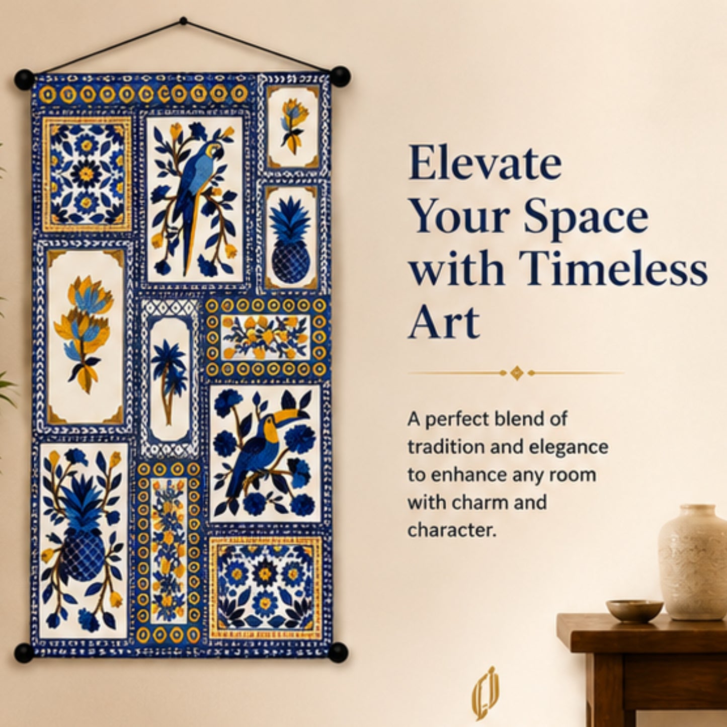 Adorvue Tropical Tapestry Wall Hanging for Living Room & Bedroom