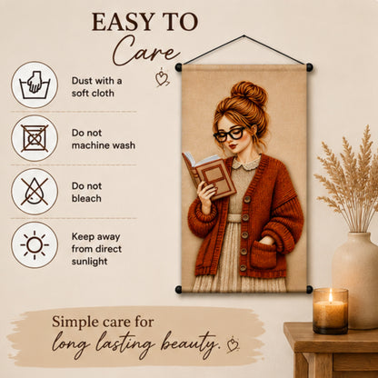 Aesthetic Girl Wall Hanging Tapestry for Bedroom & Living Room