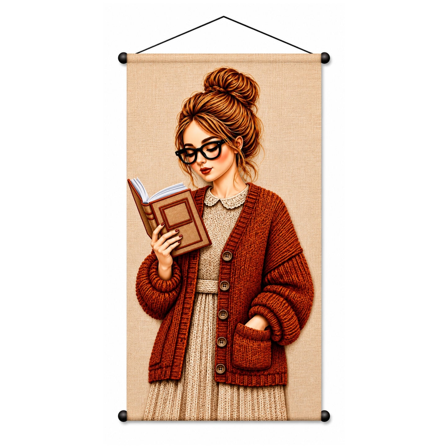 Aesthetic Girl Wall Hanging Tapestry for Bedroom & Living Room