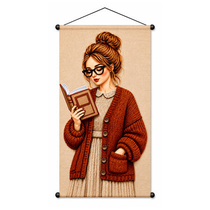 Aesthetic Girl Wall Hanging Tapestry for Bedroom & Living Room
