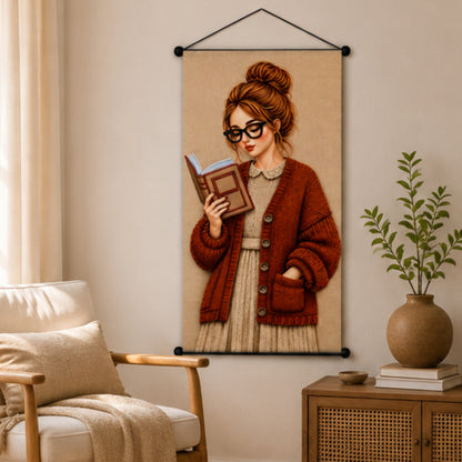 Aesthetic Girl Wall Hanging Tapestry for Bedroom & Living Room
