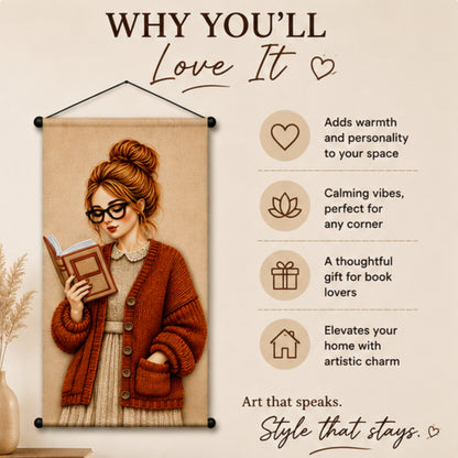 Aesthetic Girl Wall Hanging Tapestry for Bedroom & Living Room