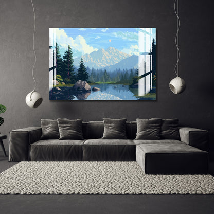 Alpine Reflection Escape Metal Print With or Without Frame Wall Art
