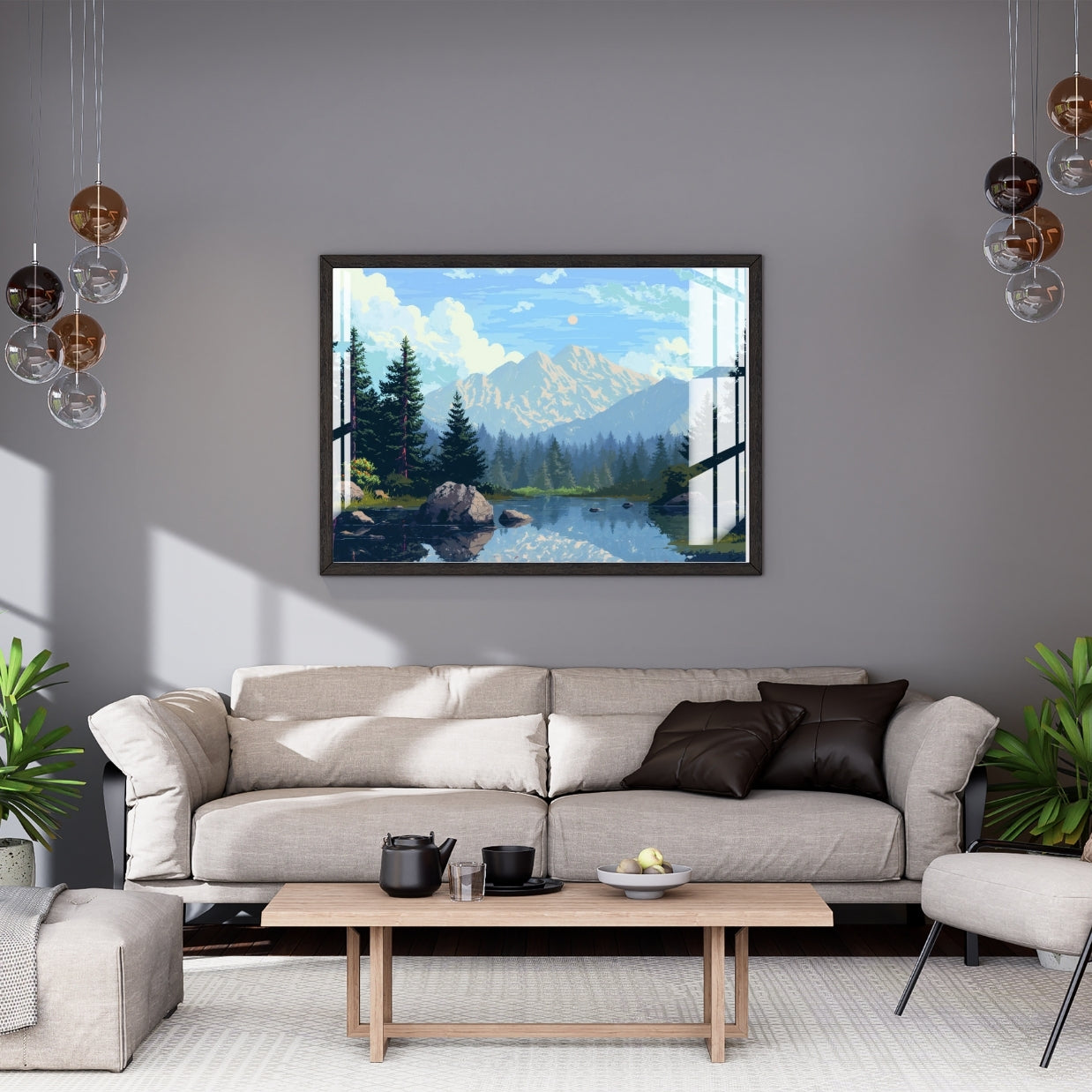Alpine Reflection Escape Metal Print With or Without Frame Wall Art