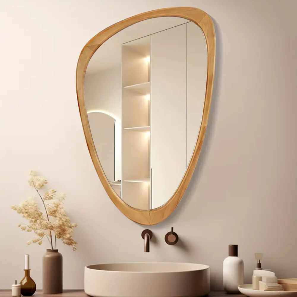 Asymmetrical Wall Mirror 19 X 30 Inches