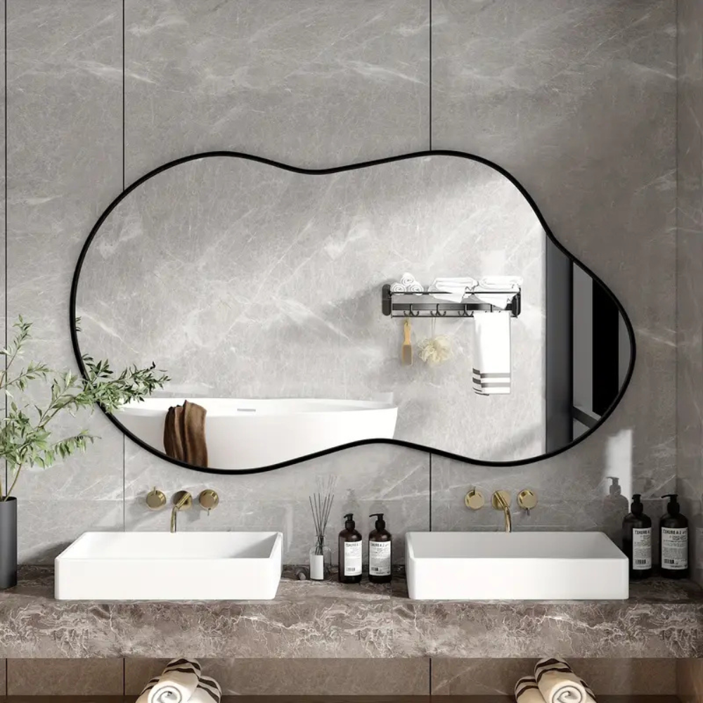 Irregular Luxe Wall Mirror 36X20 Inches