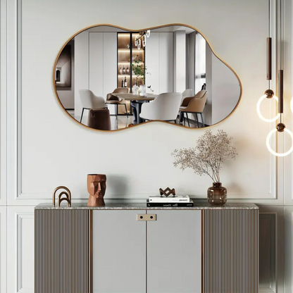 Irregular Luxe Wall Mirror 36X20 Inches