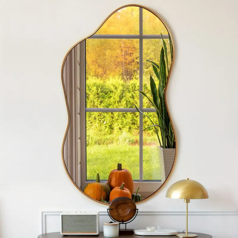 Irregular Luxe Wall Mirror 36X20 Inches