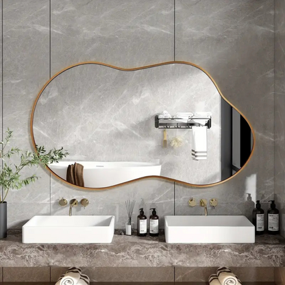 Irregular Luxe Wall Mirror 36X20 Inches