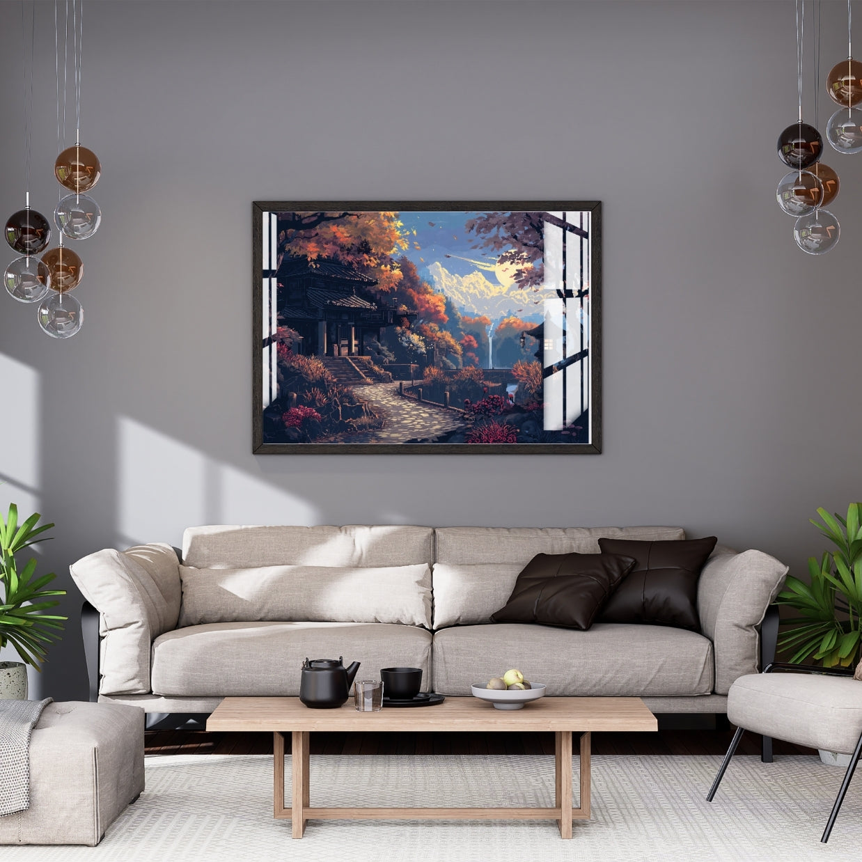 Autumn Pathway Retreat Metal Print With or Without Frame Wall Art