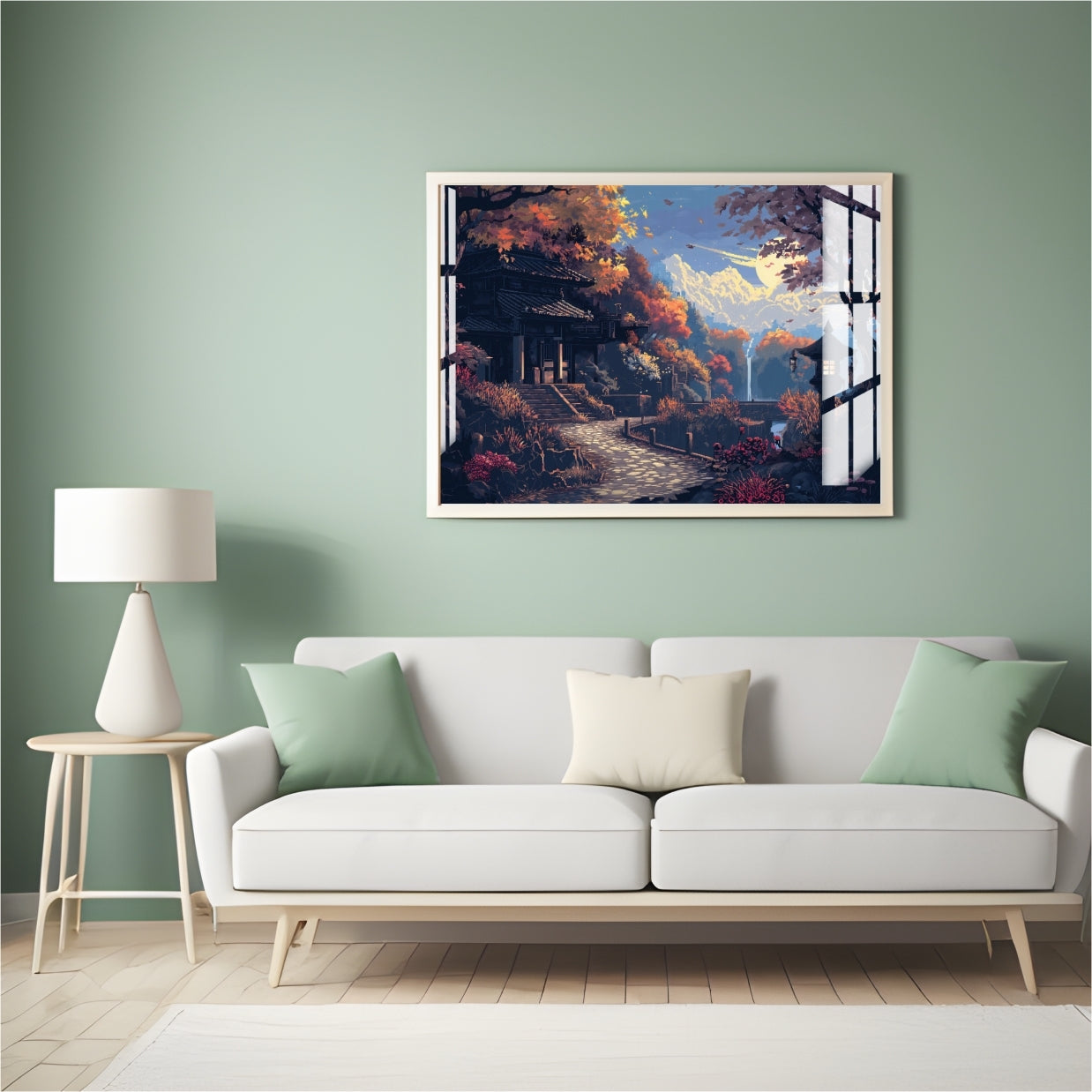 Autumn Pathway Retreat Metal Print With or Without Frame Wall Art