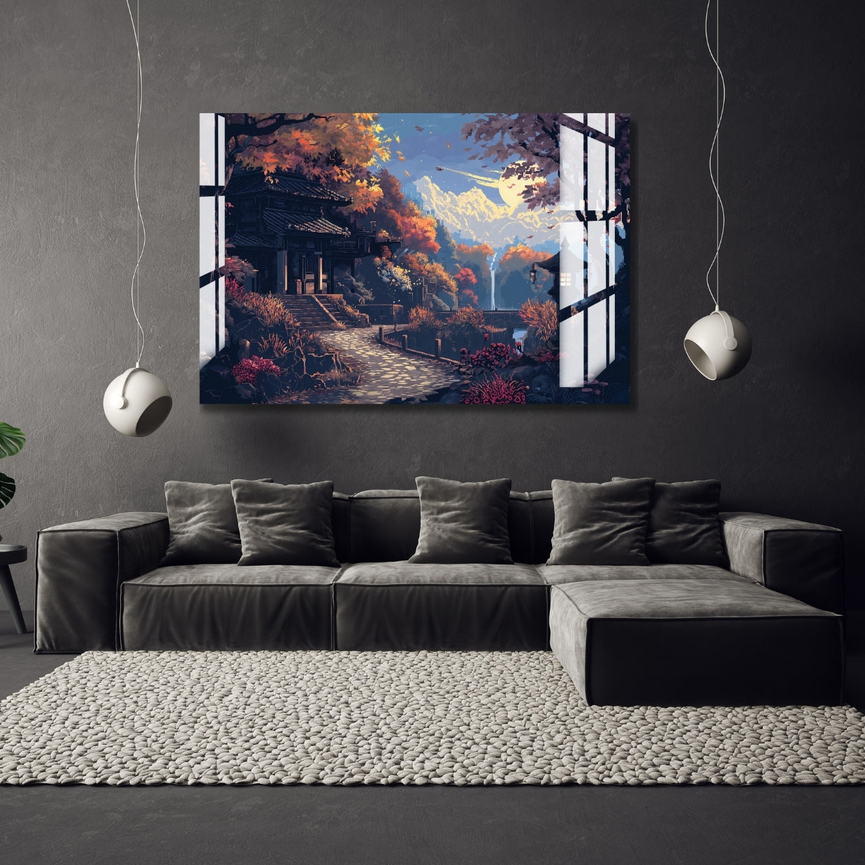 Autumn Pathway Retreat Metal Print With or Without Frame Wall Art
