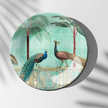 Peacock Paradise Decorative Ceramic Wall Plate